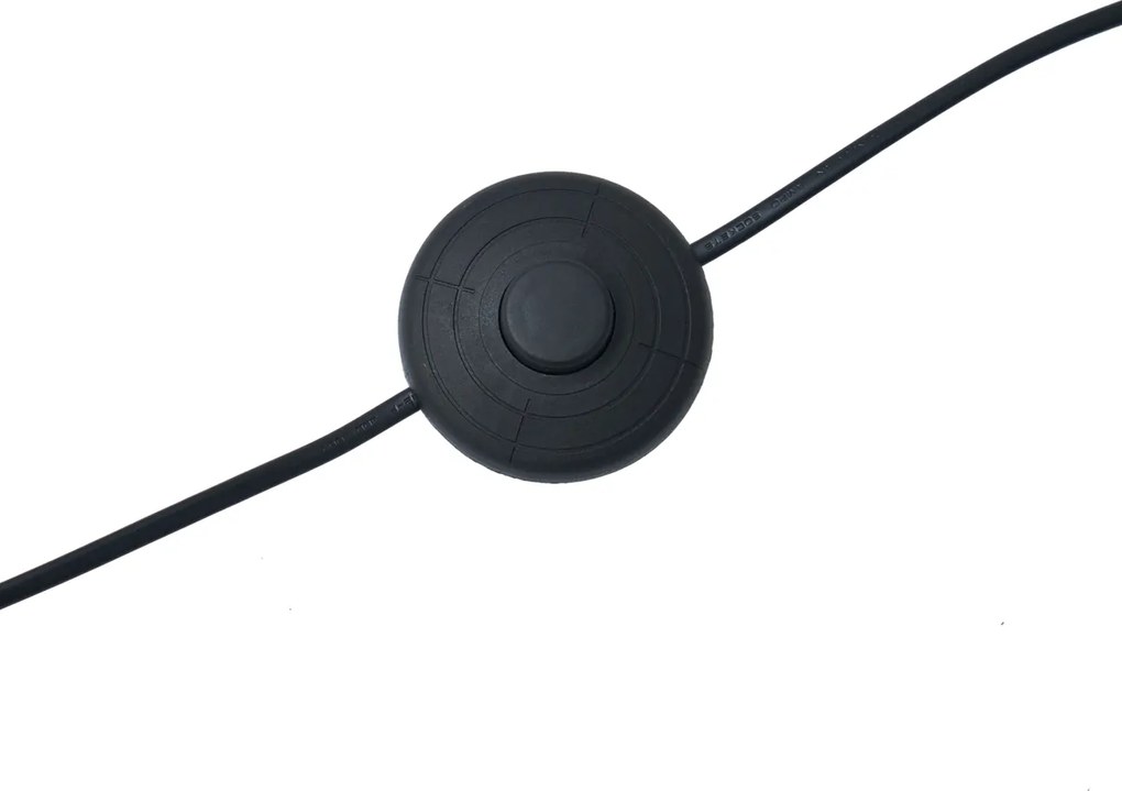 Fa állólámpa bézs és fehér csíkos lámpabúrával 50 cm - Tripod Classic