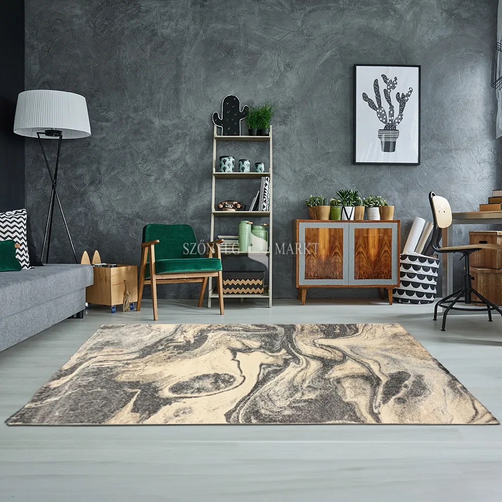 Flora 9041 modern mintájú szőnyeg (Beige) 80x250 cm
