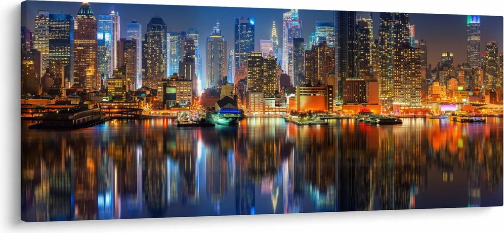 Manhattan képe éjjel (120x50 cm)