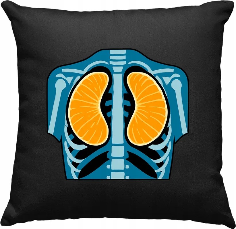 Párna Narancssárga Beltéri Mandarin Fekete