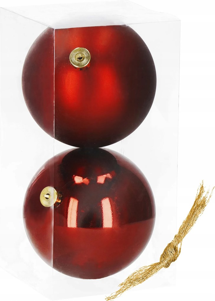 Karácsonyfa Bomba 2 db-os Szett Bordó Medál 16cm