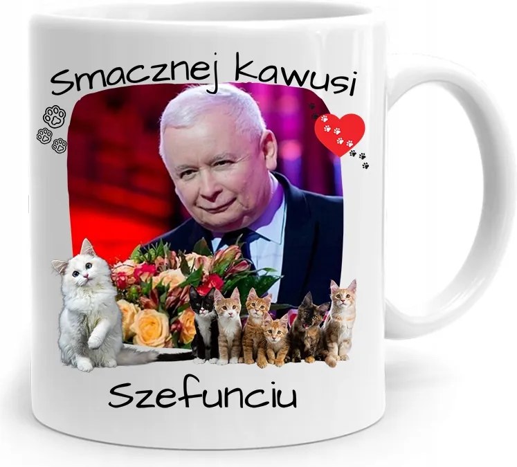 Vicces Bögre A Pis Elnökétől Jaroslaw Kaczynski fényképes nyomtatással