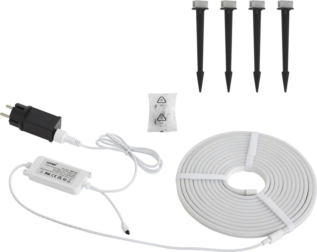 Okos LED szalag 5 méter CCT 30W 350 lm 2700 - 6500K IP44, földelő tüskékkel