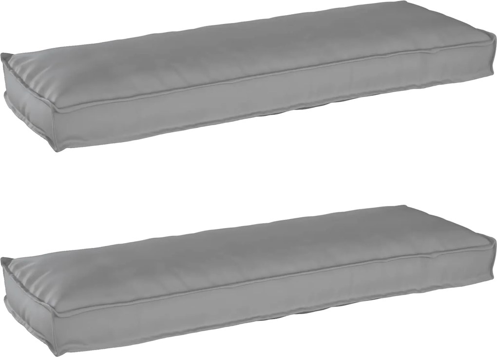 vidaXL Raklap párna készlet 2 pcs Szürke 120 x 40 x 8 cm Oxford Szövet