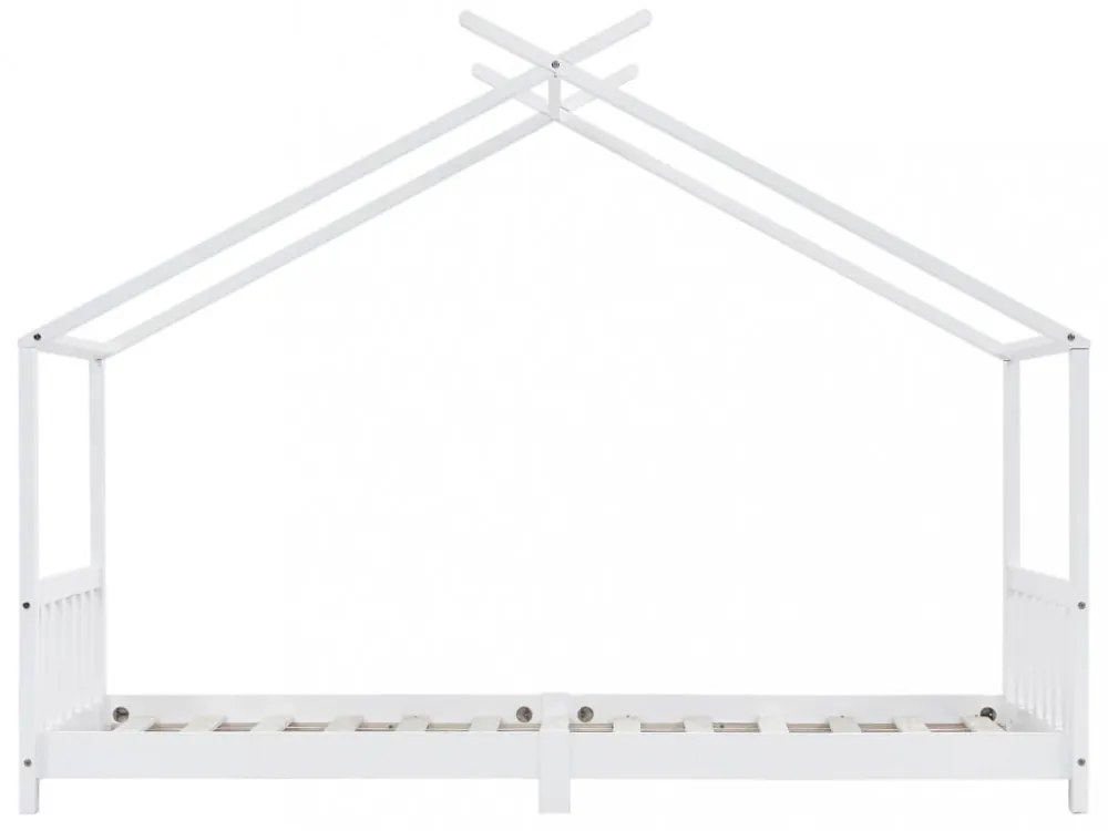 fehér tömör fenyőfa gyerekágy-keret 90 x 200 cm