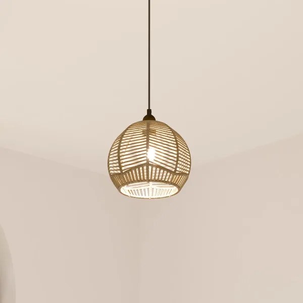 Atmosphera - Csillár zsinóron CAREN 1xE27/40W/230V juta