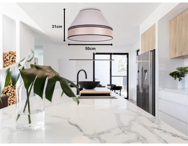 Duolla - Mennyezeti lámpa AVIGNON 1xE27/15W/230V á. 50 cm bézs