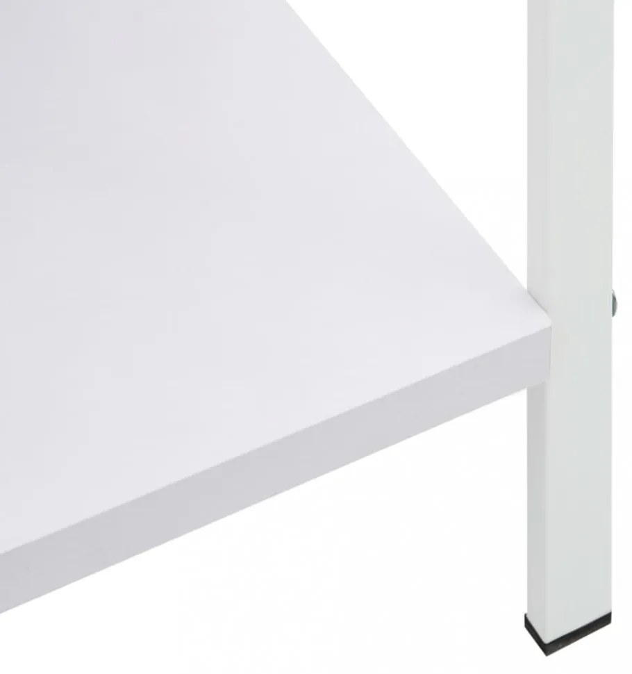 3 szintes fehér szerelt fa könyvespolc 60 x 27,6 x 90,5 cm