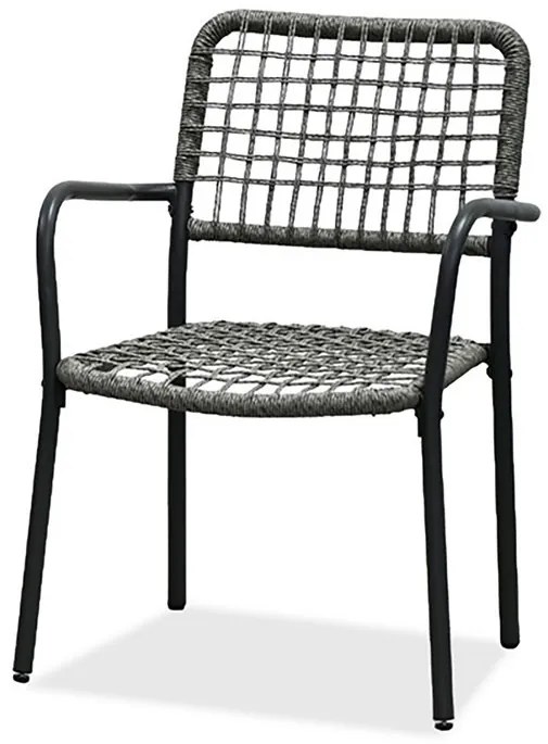 Erkély Bútorszett, Fém + Polyrattan, Szürke. GREY