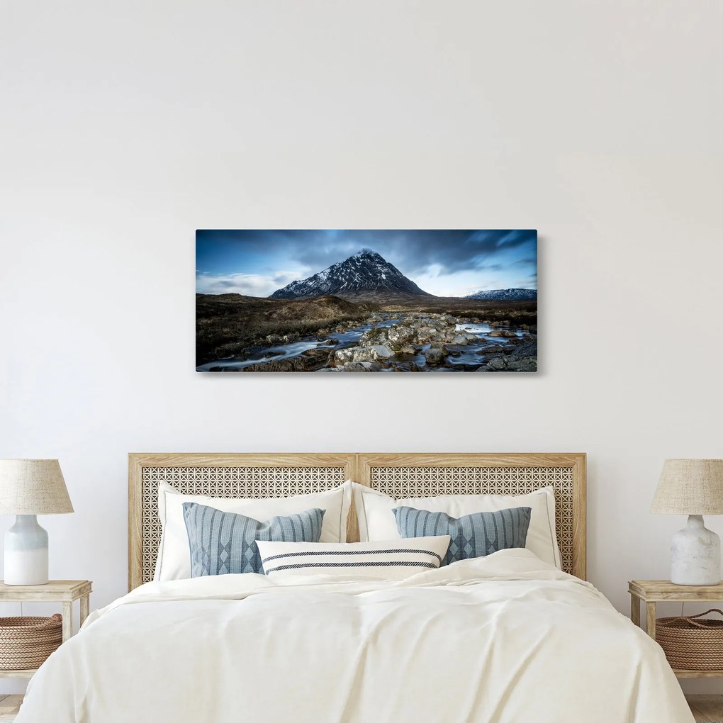 Hegy és a folyó képe (120x50 cm)