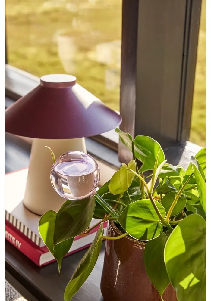 Zöld-rózsaszín üveg öntözőgömb Flora - Hübsch