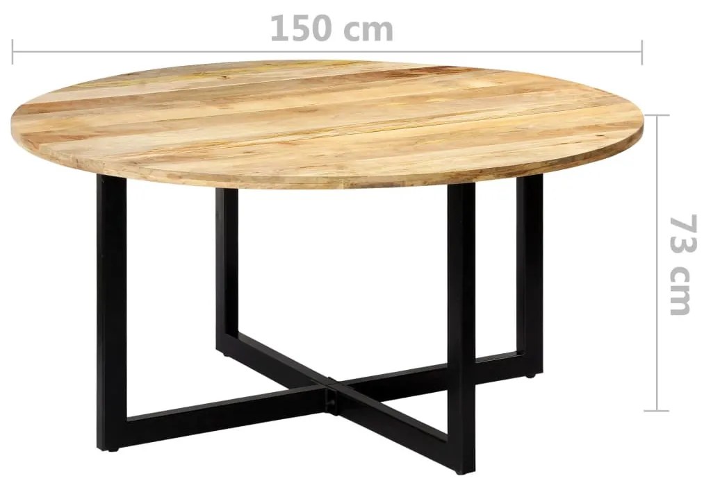 tömör mangófa étkezőasztal 150 x 73 cm