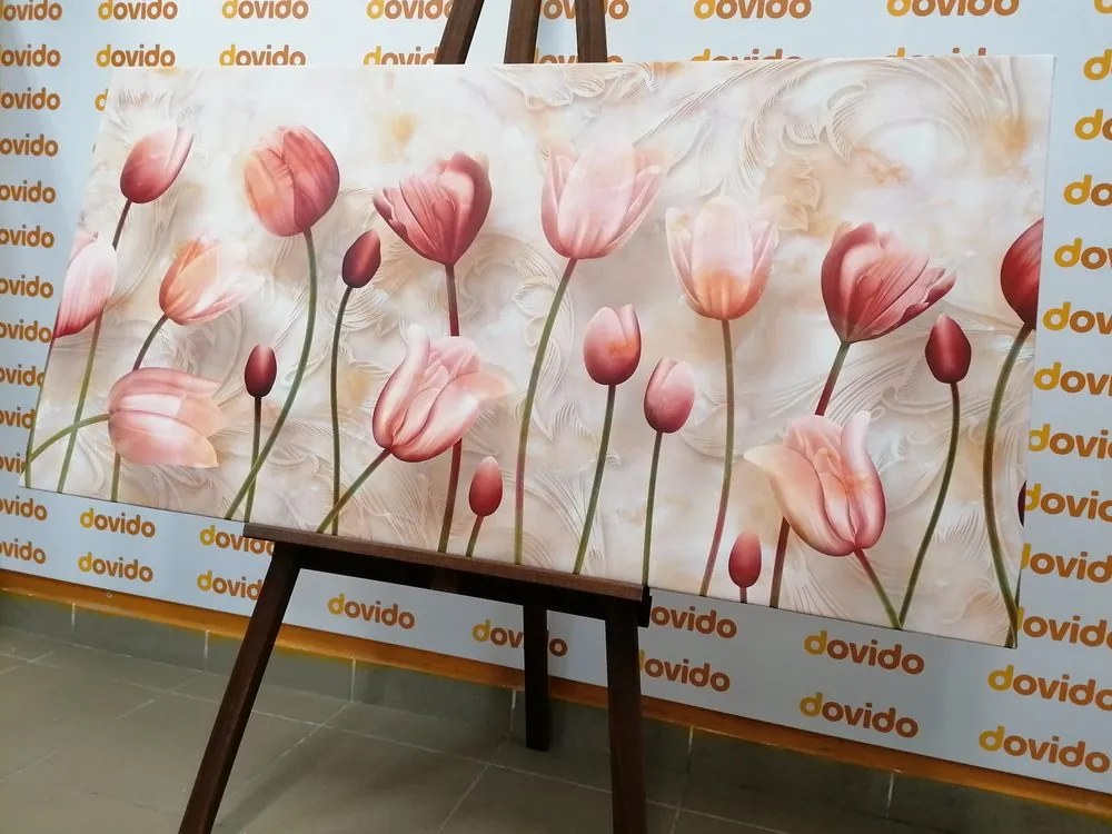 Kép lazac lazac rózsaszín tulipánok