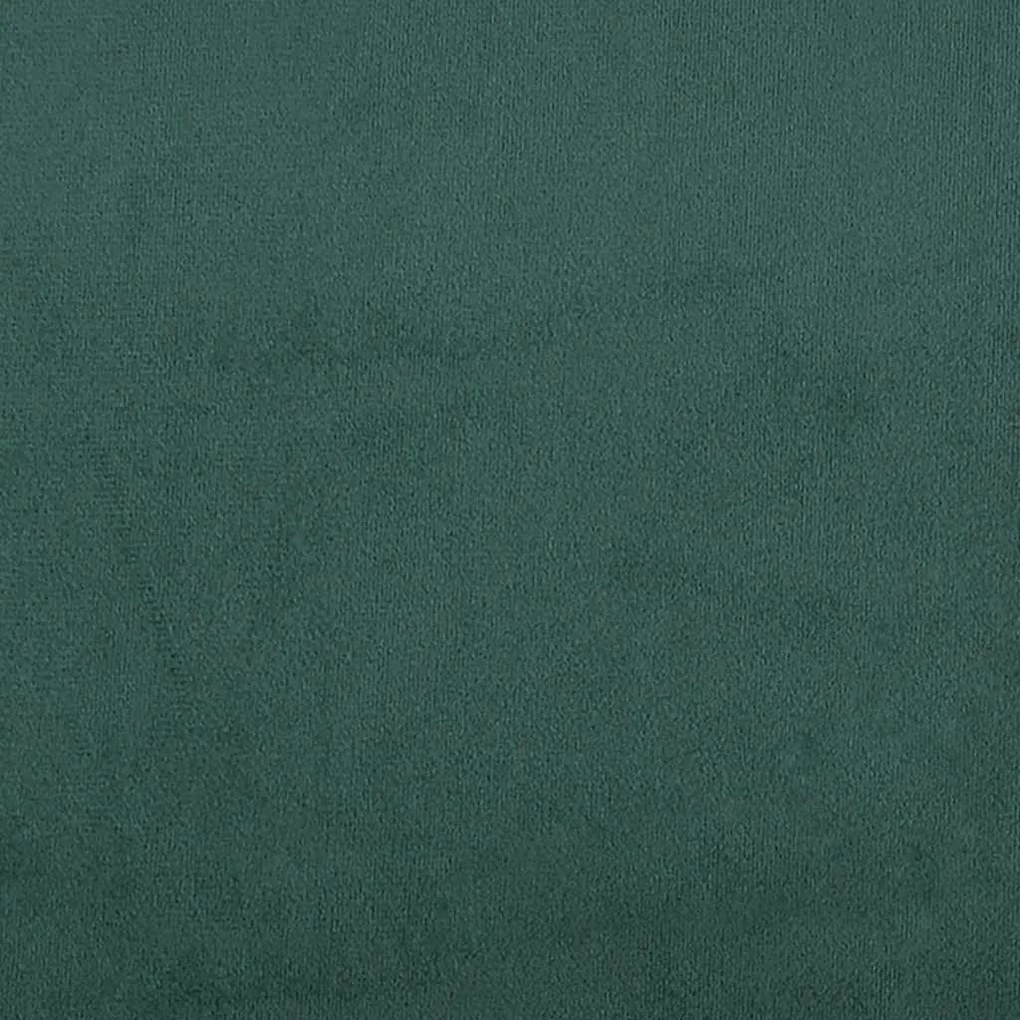 sötétzöld bársony rugós ágy matrac nélkül 80x220 cm