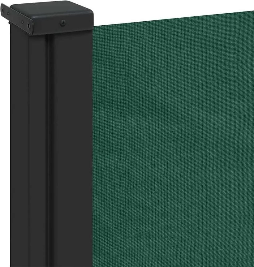 Sötétzöld behúzható oldalsó napellenző 100 x 300 cm