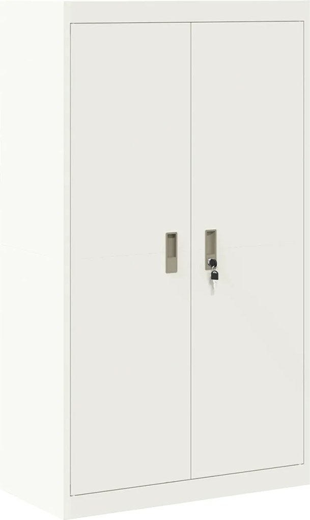 vidaXL Tárolószekrény Fehér 80 x 40 x 140 cm Acél
