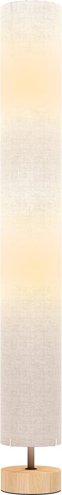 HOMCOM Modern Floor Lamp Vászon Lámpaernyővel, Lábkapcsolóval, 2 x E27 Izzótartóval, Nappali, Hálószoba, Iroda, 120 cm, Szürke | Aosom