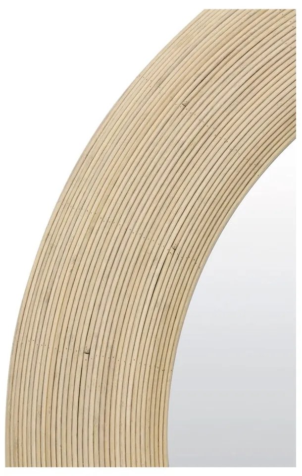 Fali tükör rattan kerettel ø 109,5 cm Piedre – Light &amp; Living