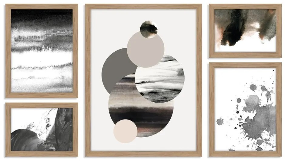 Kép szett 5 db-os 30x40 cm Planets – Malerifabrikken