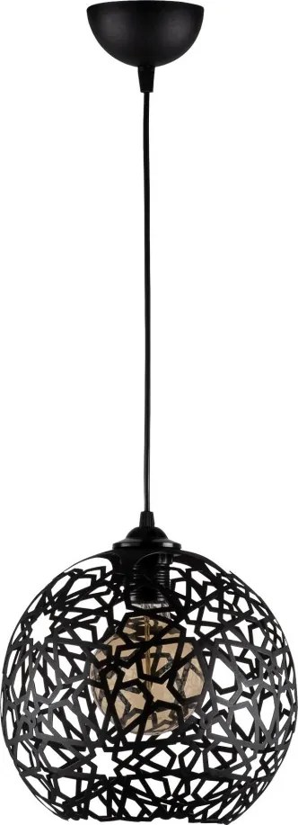 Fellini MR 785 fekete vas függőlámpa, Ø25 cm