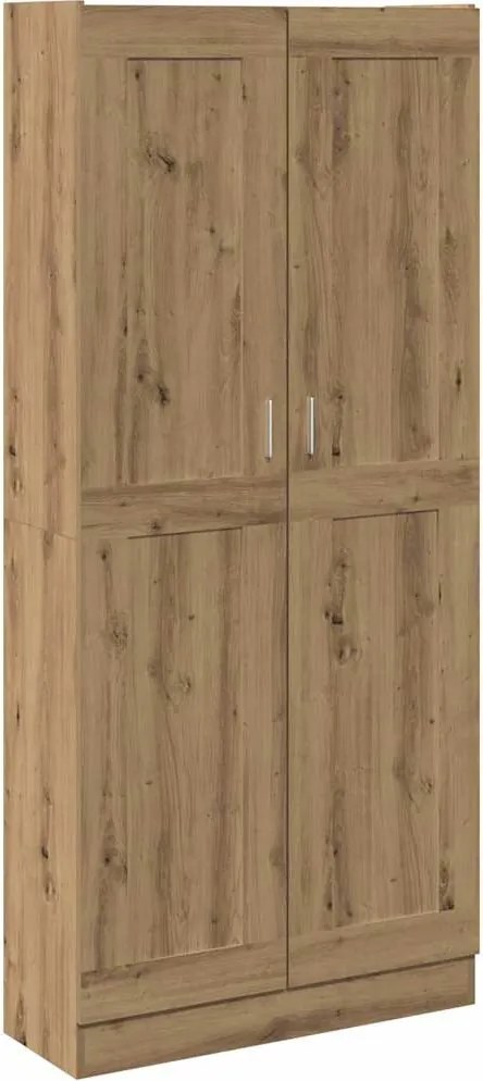 vidaXL kézműves tölgy színű szerelt fa magasszekrény 82,5x30,5x185 cm