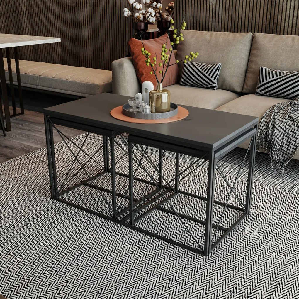 Defne dohányzóasztal, antracit, 100 cm