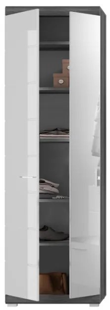 Scout tükrös szekrény fehér magasfényű