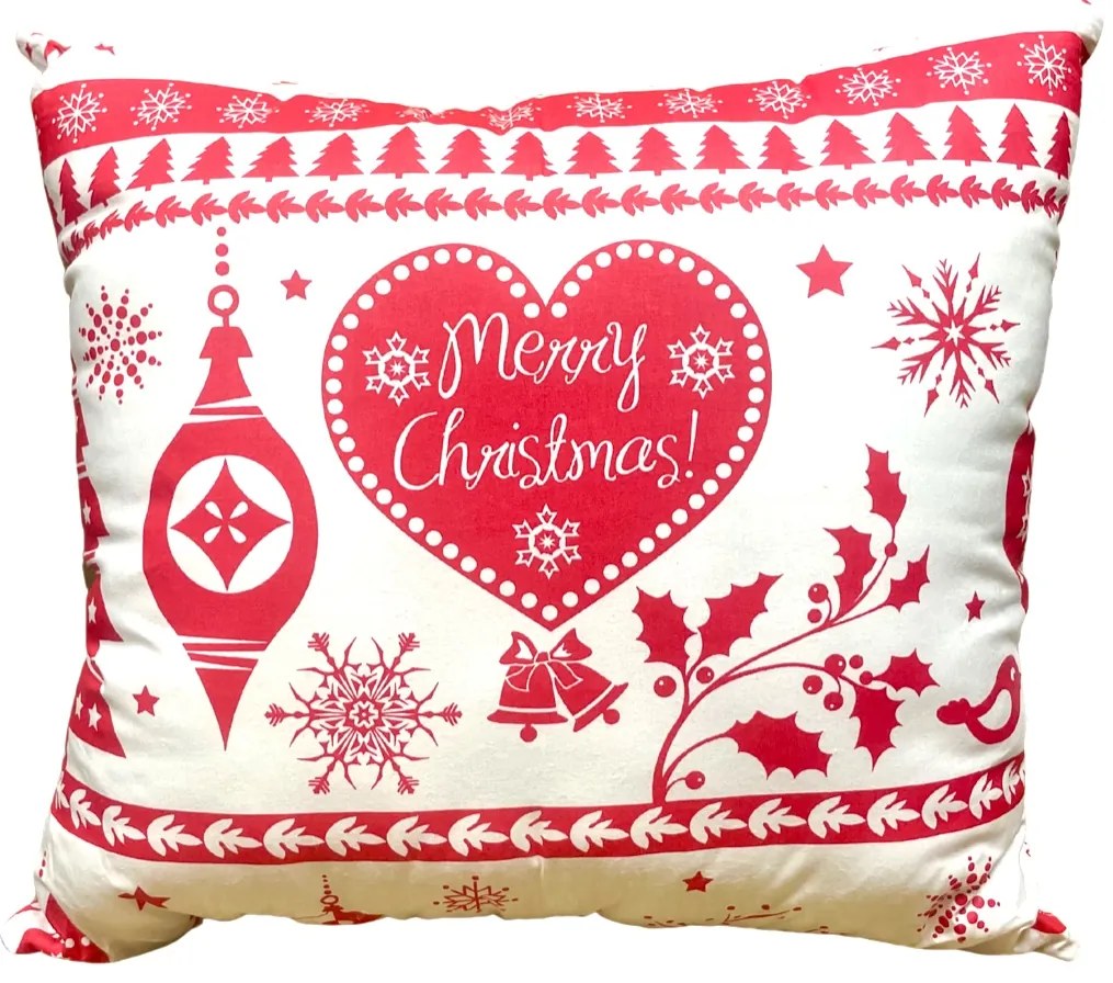 Antiallergén párna Christmas Piros 40x40cm TiaHome