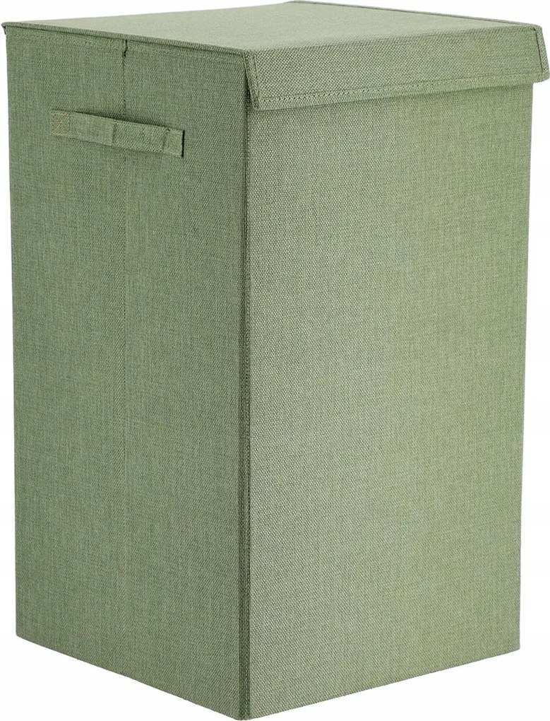 Textil Szennyestartó Kosár Zárható 70 L 35 X 35 X 60 CM Zöld