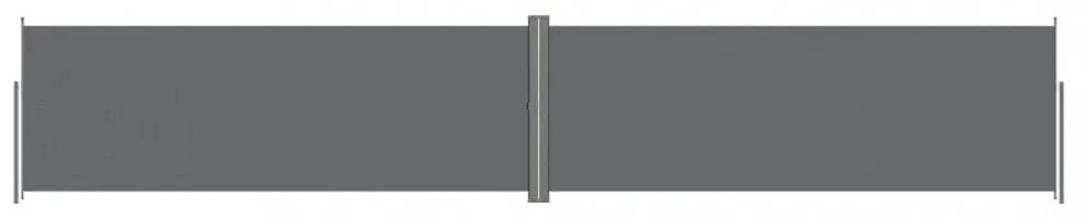 antracitszürke behúzható oldalsó napellenző 180 x 1000 cm