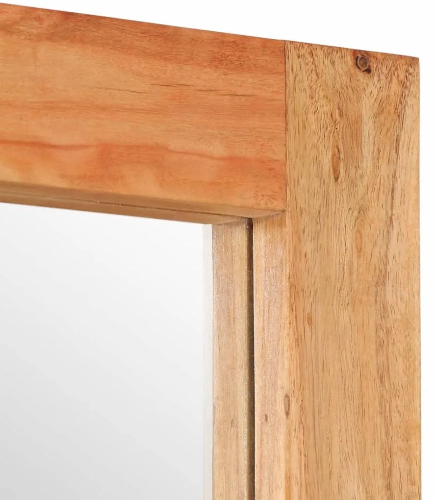 tömör akácfa és üveg tükör 70 x 50 cm