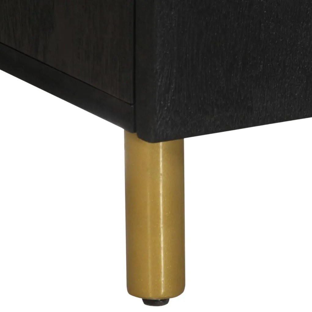 fekete szerelt fa komód 60 x 33 x 75 cm