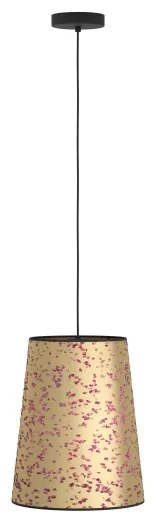 Eglo 390292 - Csillár zsinóron CASTUERA 1xE27/25W/230V arany/rózsaszín