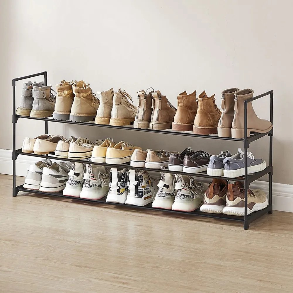 3 szintes fém cipőtartó, 116 x 30 x 55 cm