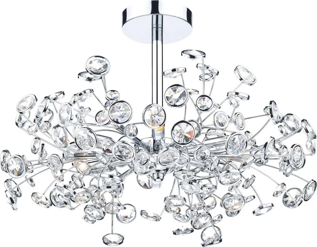 DAR LIGHTING OBE0650 OBEROI Kristály Csillár Csiszolt króm G9 IP20