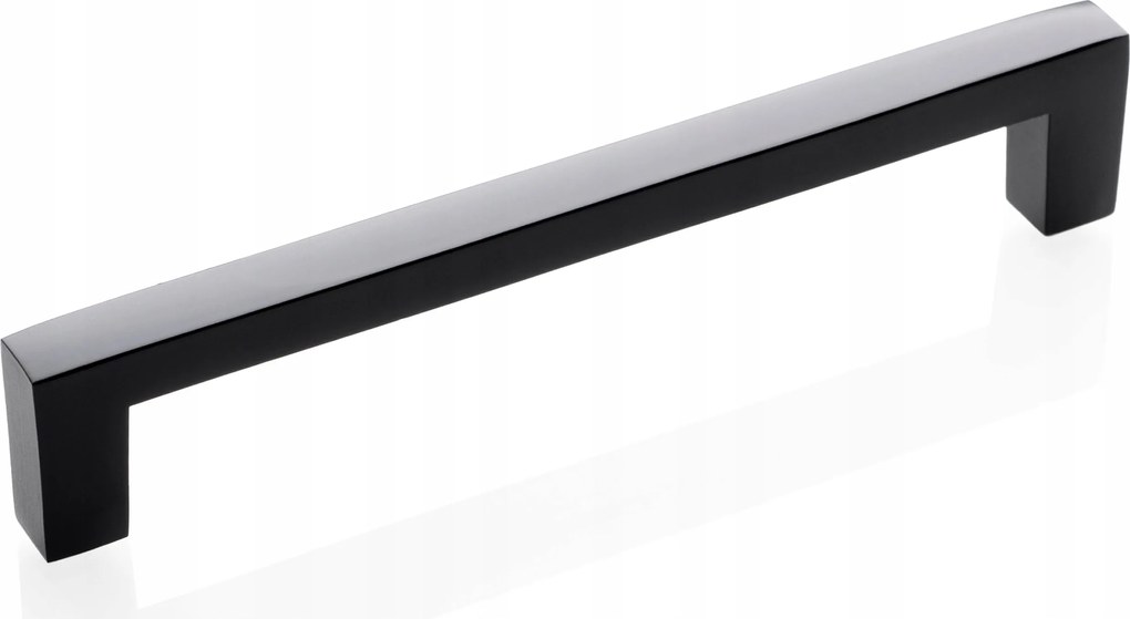 Modern Bútorfogantyú szögletes Velor Black fekete Matt 160 mm