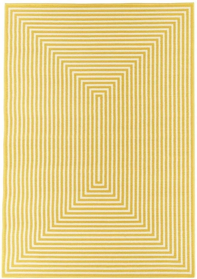 Braid sárga kültéri szőnyeg, 133 x 190 cm - Floorita