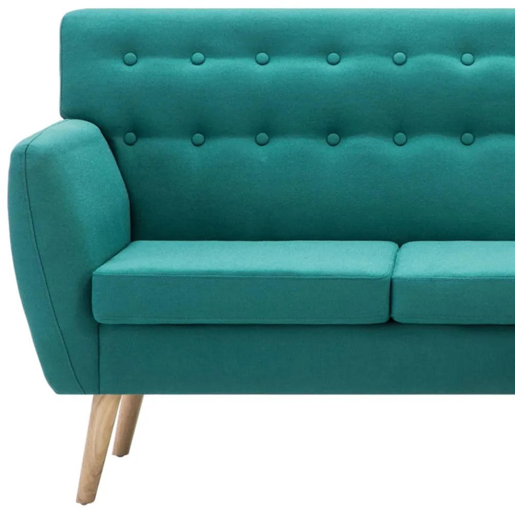 L-alakú zöld szövet kanapé 171,5 x 138 x 81,5 cm