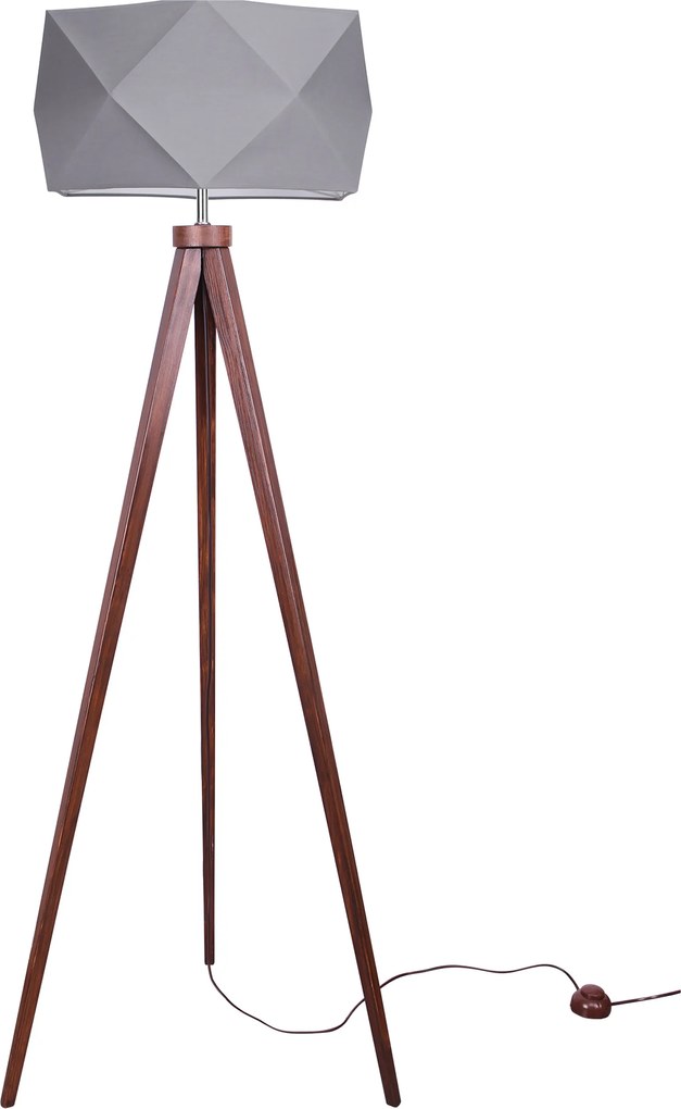 Álló lámpa lámpaernyővel Háromlábú Fa Éjjeli Led