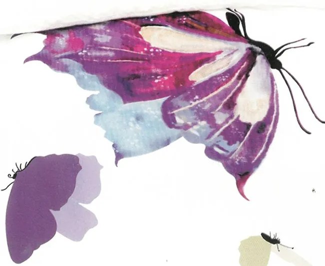 Agynemű VARIA BUTTERFLY WHITE 140X200 cm
