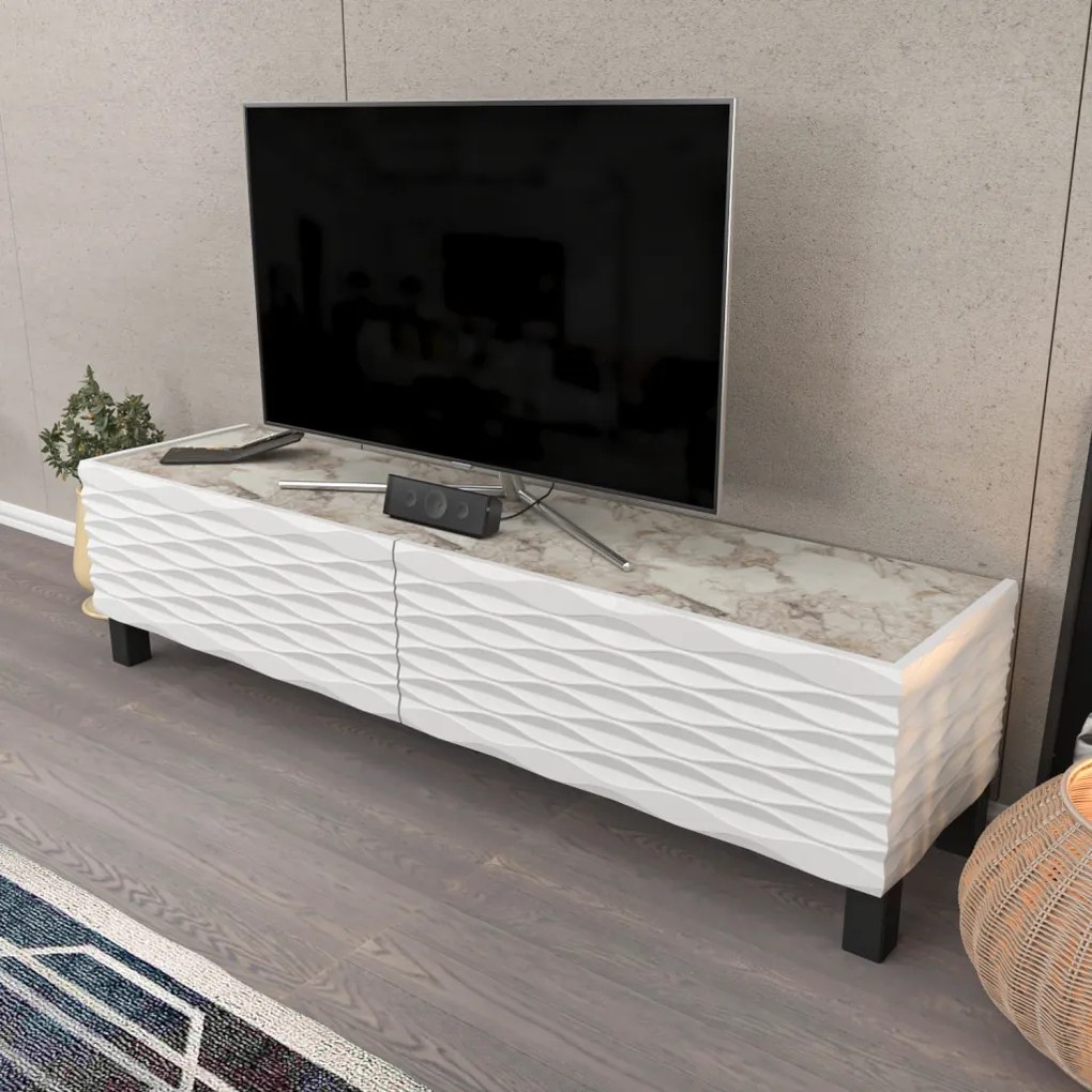 Lerze TV-állvány, fehér, 149,2 cm – TR322RTC2145