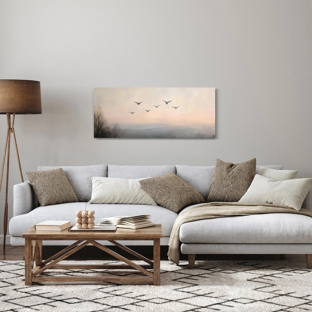 Kép - Madárcsapat (120x50 cm)