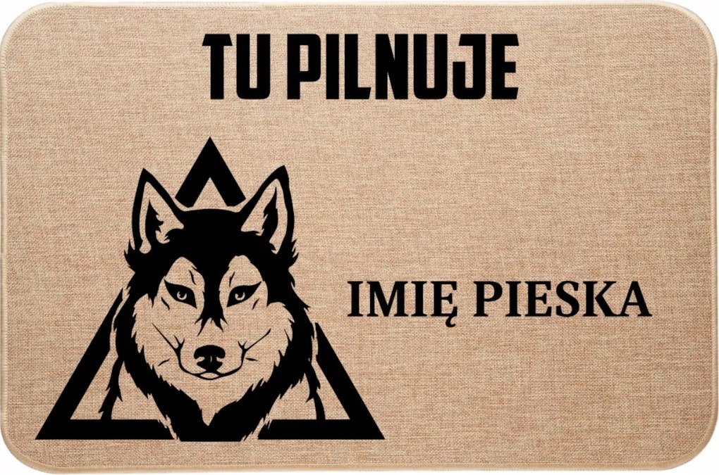 Lenvászon Lábtörlő A Bejáratról Husky Tökéletes Ajándék