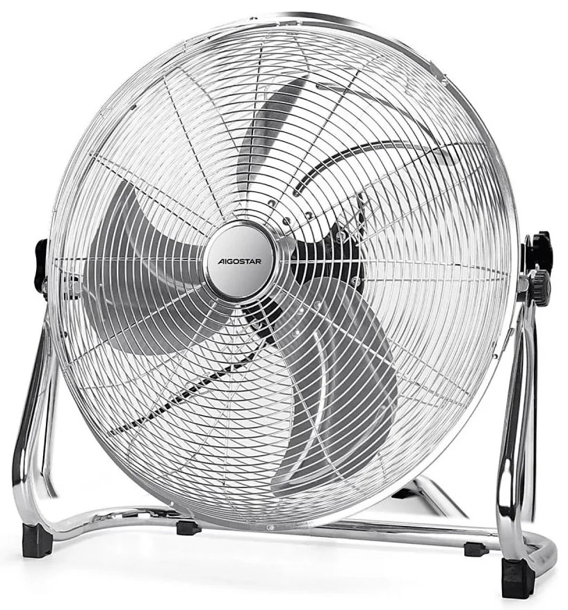 Aigostar B.V. Aigostar padlóventilátor 100W/230V króm kivitelben AI1129
