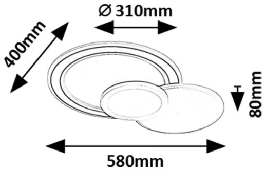 Rabalux 71402 - Dimmelhető LED mennyezeti lámpatest STAVROS LED/40W/230V 3000-6500K + távirányító