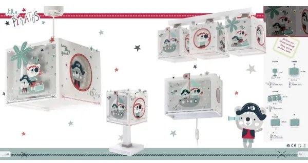 Dalber D-74552 - Gyerek csillár PIRATES 1xE27/60W/230V