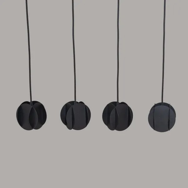 GAMBIT kábeles csillár 4xGU10/10W/230V fekete