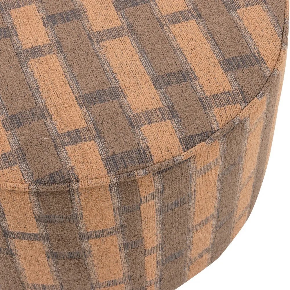 Rózsaszín-barna zsenília puff Sarli – WOOOD