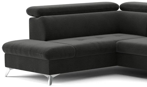 CATANIA balos sarok ülőgarnitúra, tárolóval, balos, grafit