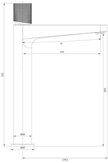 OMNIRES CT8012CR - Mosdócsap CONTOUR 31,2 cm fényezett króm